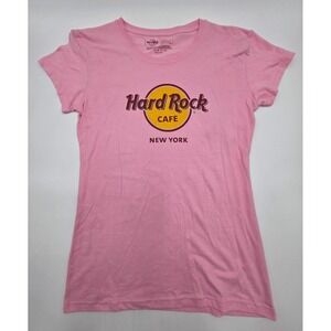 HARD ROCK CAFE NEW YORK JUNIORS PINKTOBER BREAST CANCER AWARENESS TSHIRT XL NWT